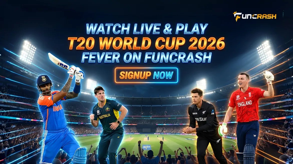 Read more about the article Watch Live & Play T20 World Cup 2026 Fever on Funcrash