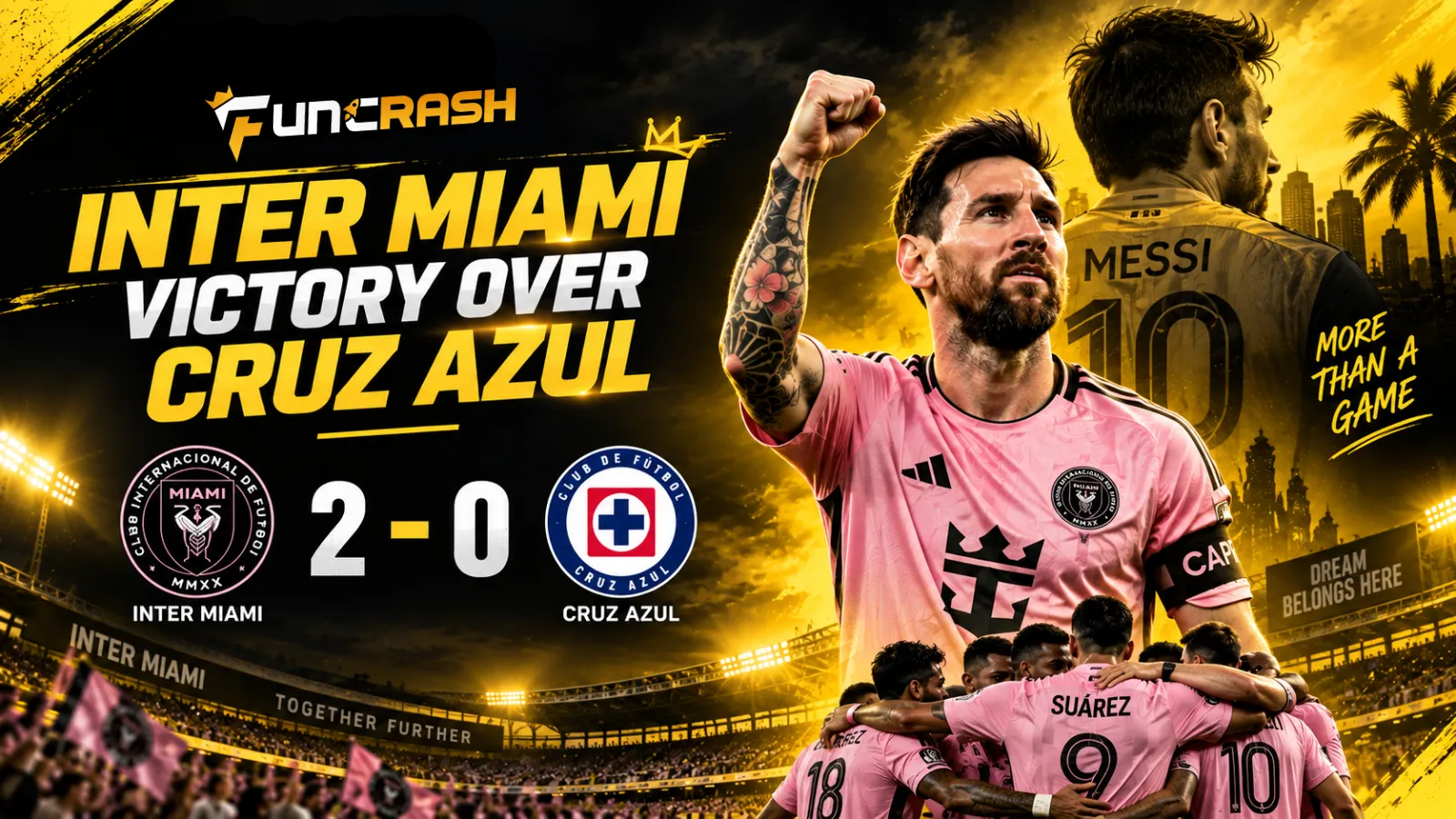 Read more about the article Inter Miami Victory Over Cruz Azul Secures 2-0 Result