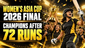 India Women celebrate after winning Women’s Asia Cup 2026 final by 72 runs