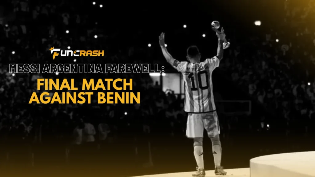 Lionel Messi in his Argentina farewell match against Benin